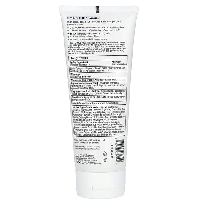 The Honest Company, Crème Apaisante pour Eczéma, 7 fl oz (207 ml) white