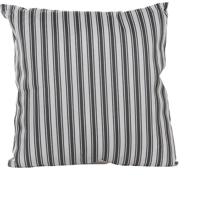 Annas collection - Buitenkussen 60x60 cm Antraciet Streep