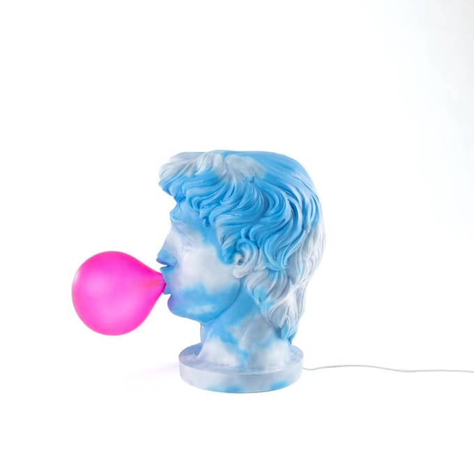 Seletti Wonder Times Wonder Tafellamp Wit/ Blauw/ Roze