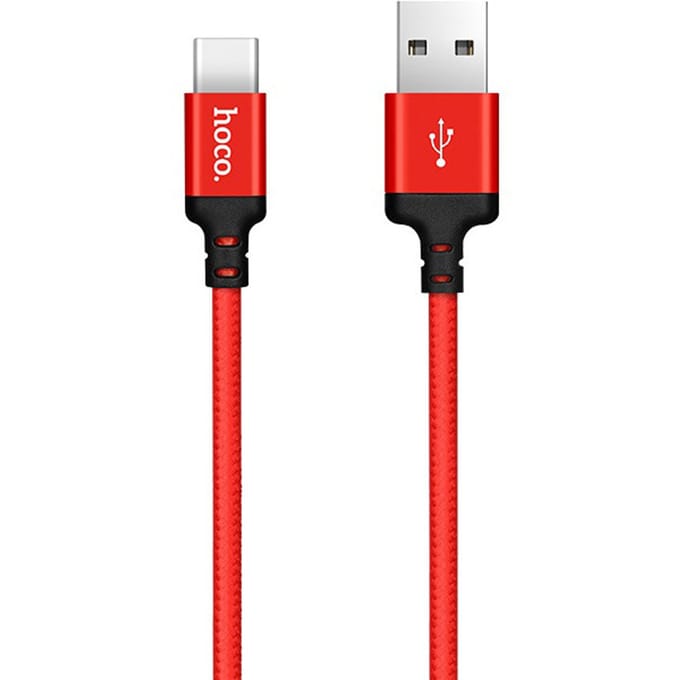 Hoco USB kabel naar USB-C rood - 2 m