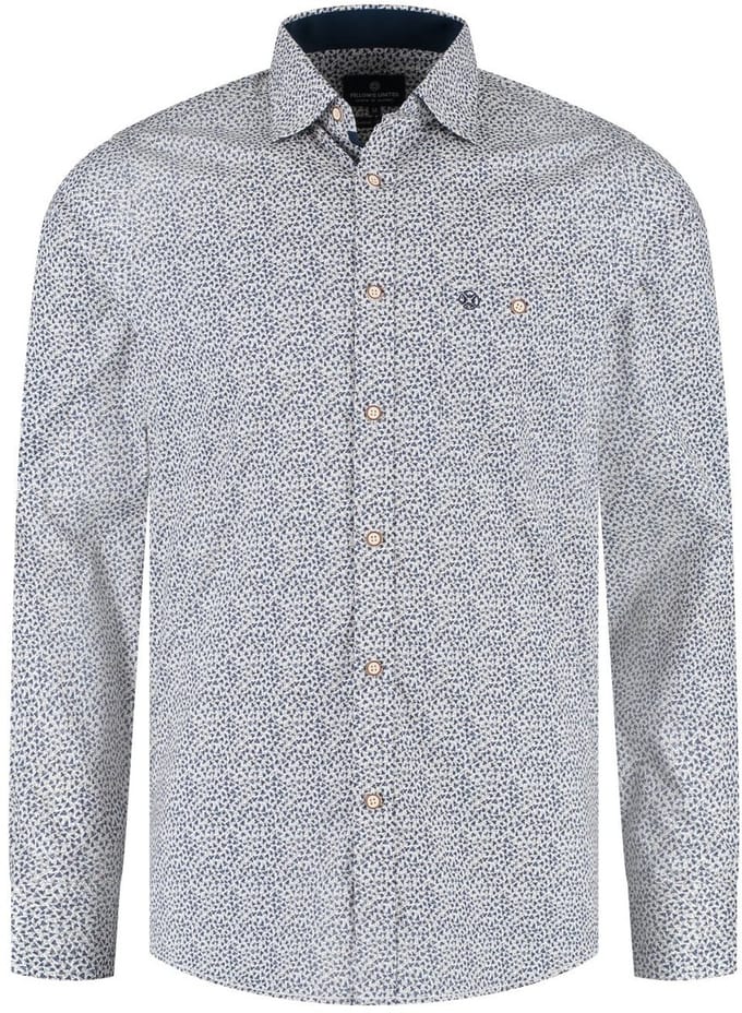 Fellows United Shirt lange mouw mini print st Rust (52.6556 - 152)