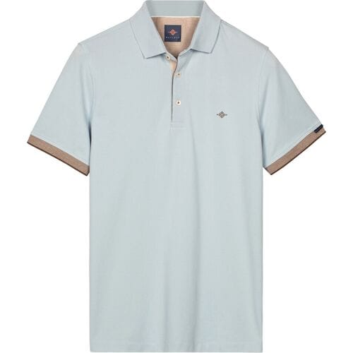 Baileys Polo Two-Tone Details Cotton Subtle Stretch Cloud Blue / male