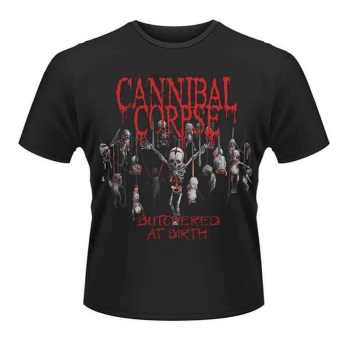 Cannibal Corpse Unisex Tshirt -XXL- BUTCHERED AT BIRTH (2015) Zwart