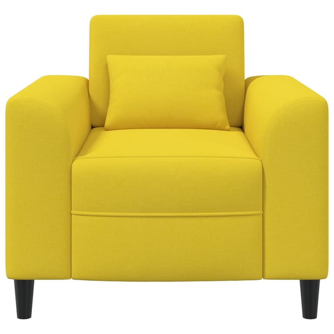 vidaXL - Fauteuil - Licht - Geel - Stof