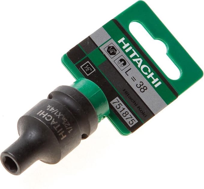 HiKOKI 751875 Bitadapter naar 1/4" zeskant met magneet - 38mm - 1/2"