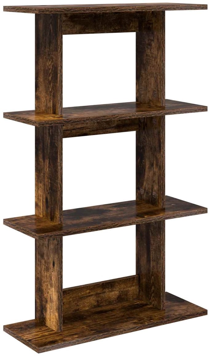 vidaXL - Wandplank - Muurmontage - Gerookt - eiken - 56 - x - 20 - x - 90 - cm