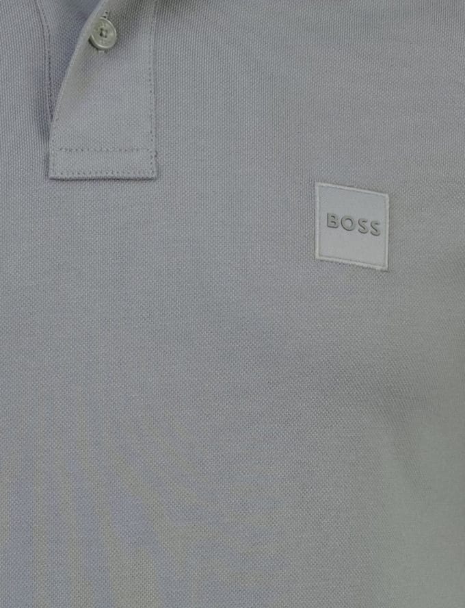 Zilverkleurig poloshirt BOSS Orange Passenger korte mouw