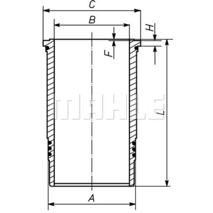 Voering, cilinderkop MAHLE 439 WN 03 01
