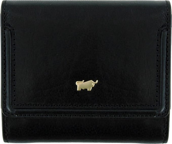 Braun Büffel Leren Portemonnee Venice Wallet 4CS Black Zwart
