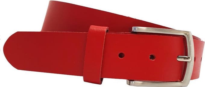 Fana Belts Brede Riem Rood - Jeansriem - Taillemaat 100 - Kerst Cadeau