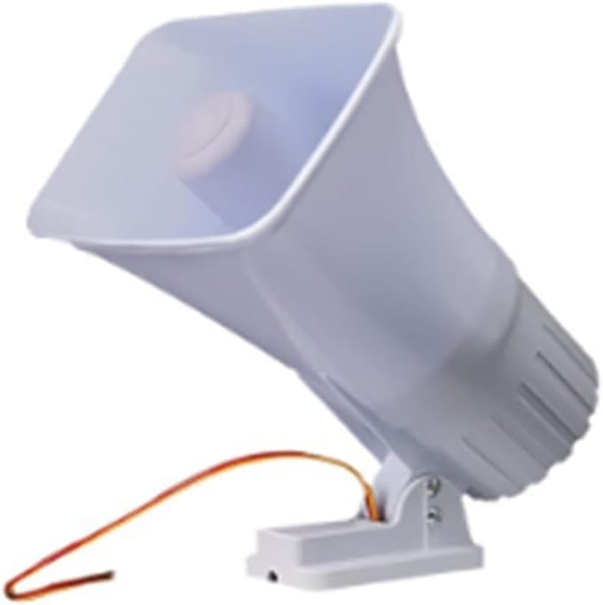 Alarm Sirene - Dubbele Toon - Beveiliging Huis - Hoge Decibel - 24 x 20 cm - Wit