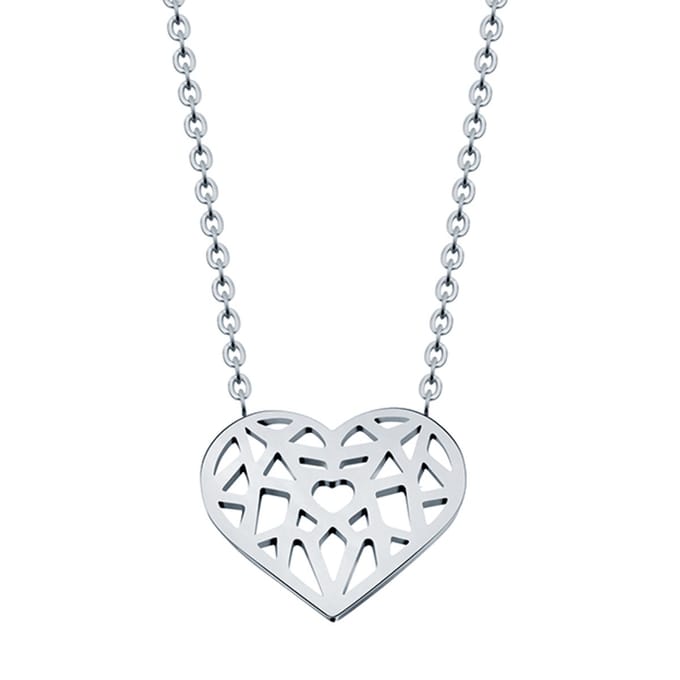 Cilla Jewels dames ketting Heart Verzilverd