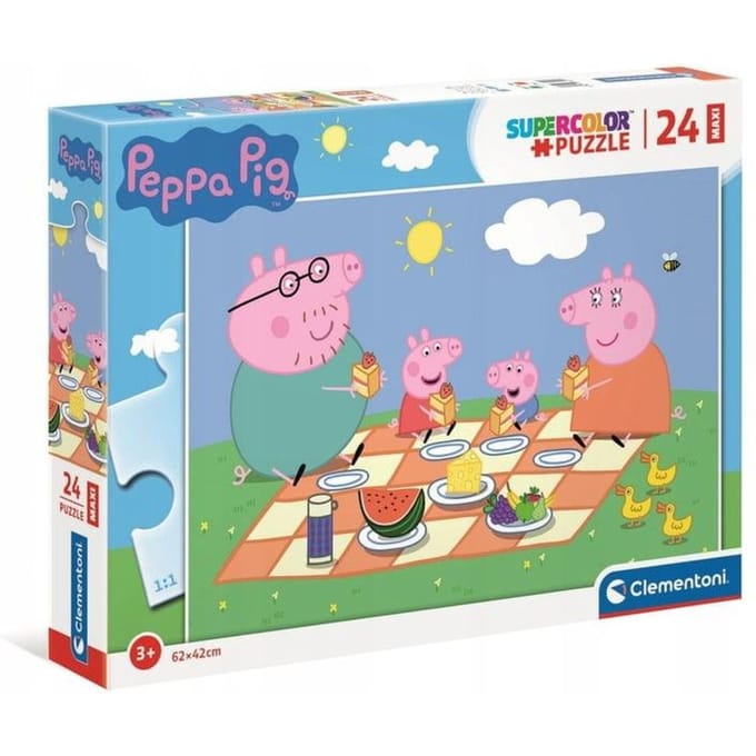 Clementoni - Puzzel - 24 Maxi Stukjes - Peppa Pig - Kinderpuzzel - Vanaf 4 Jaar