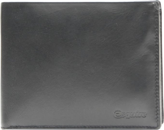 Esquire Portemonnee New Silk Wallet Black Zwart