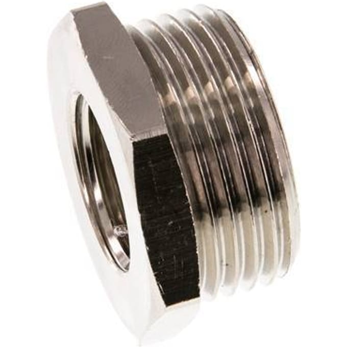 G 1/2'' x G 1'' F/M Vernikkeld Messing Verloopring 16 Bar [2 Stuks]