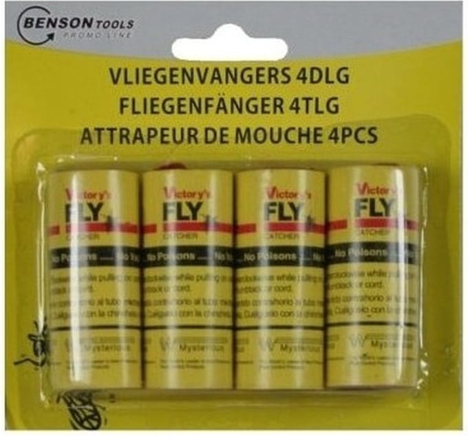 Benson Vliegenvangers - 8x stuks - plakstrip - 11x2 cm - insectenvanger