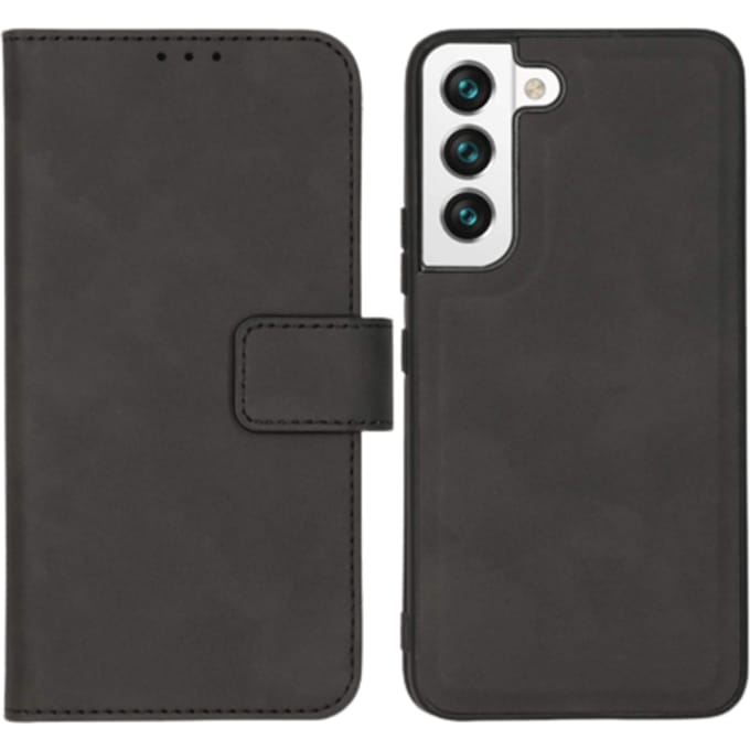 Kees Galaxy S22 Luxe 2-in-1 Portemonnee Hoesje Zwart