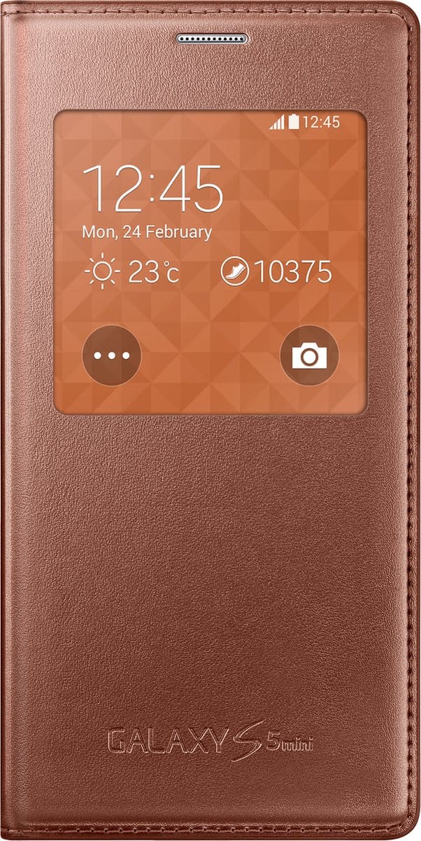 Samsung S View Cover Leder voor Samsung Galaxy S5 Mini - Roze