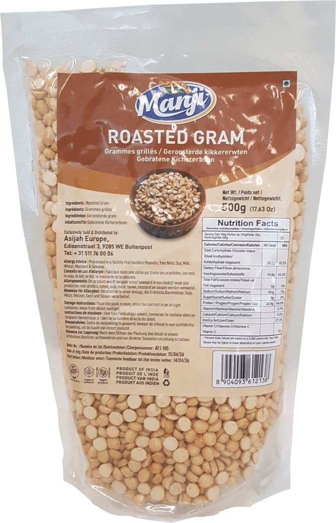 Manji - Geroosterde Kikkererwten - Roasted Gram - 3x 500 g