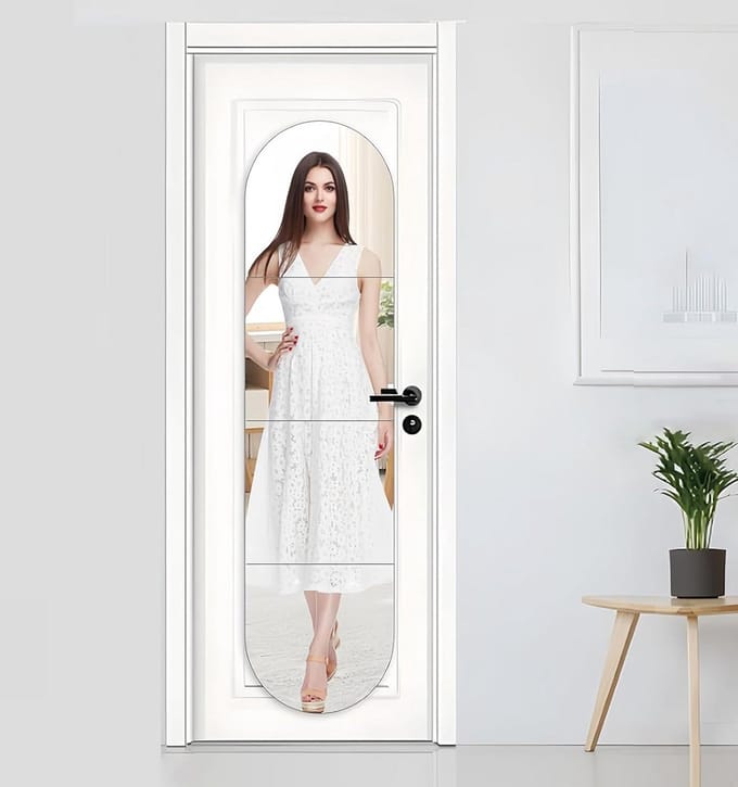 Zelfklevende Spiegel Tegels Set van 4 - Onbreekbaar Acryl voor Badkamer & Woondecoratie