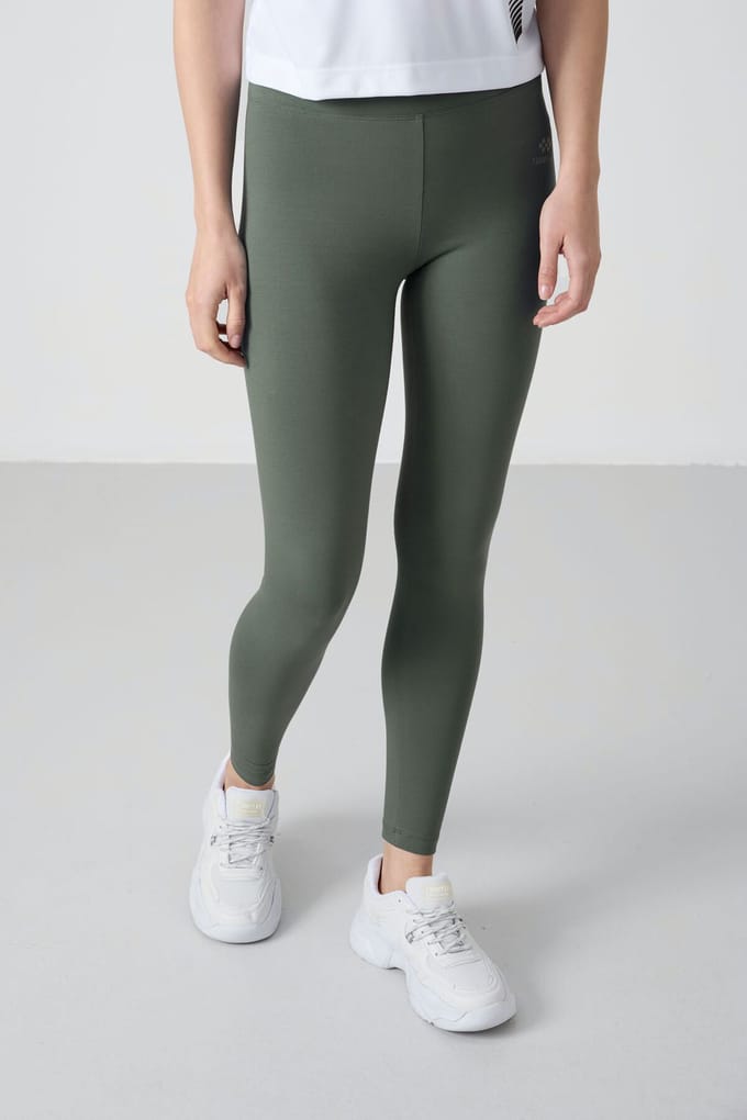 Hoge Taille Katoenen Elastaan Leggings