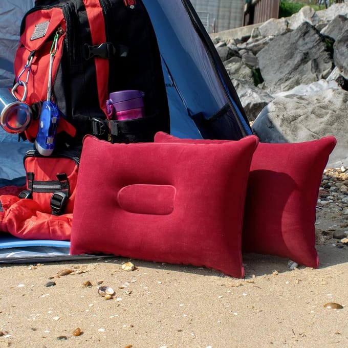 Opblaasbaar reiskussen 2-pack – Compact opblaaskussen voor kamperen en reizen