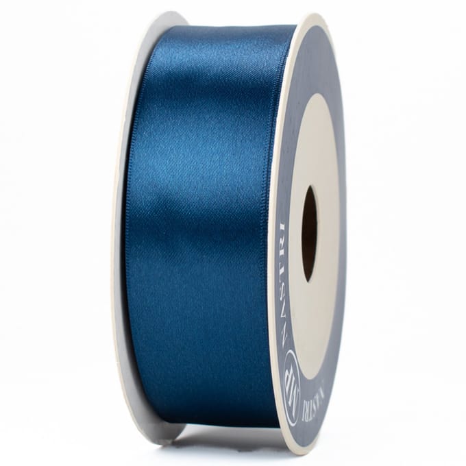 Satijn Lint - 40 mm - Donkerblauw - Glanzend decoratielint - 25 meter