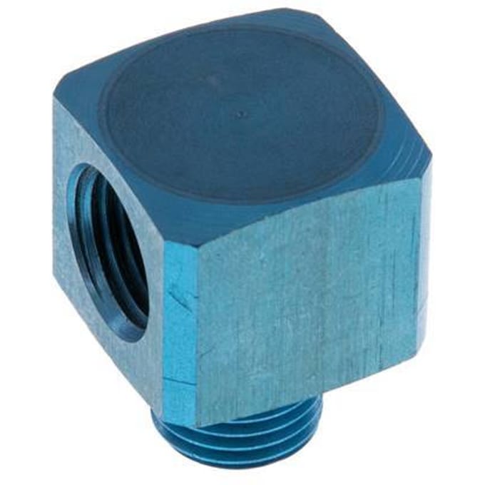 90° L-Koppeling G1/4'' Buitendraad X Binnendraad Aluminium 16bar [2 Stuks]