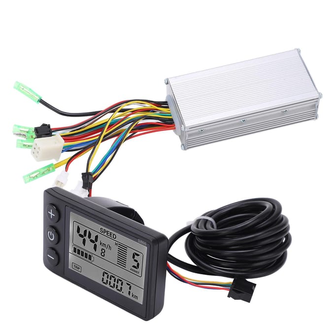 3648V 500750W Elektrische Fiets Scooter Borstelloze Controller Kit met LCD 866 Display Meter 22A9 gray
