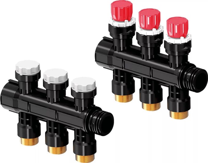 Uponor Vario PLUS Verdeler met Ventiel LS 3X 3/4 Euro, 1030580