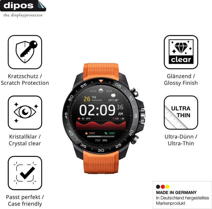 dipos – 6x Beschermfolie geschikt voor Xiaomi Mibro GS Explorer S | Krasbestendige & heldere Screenprotector Ultra-Thin