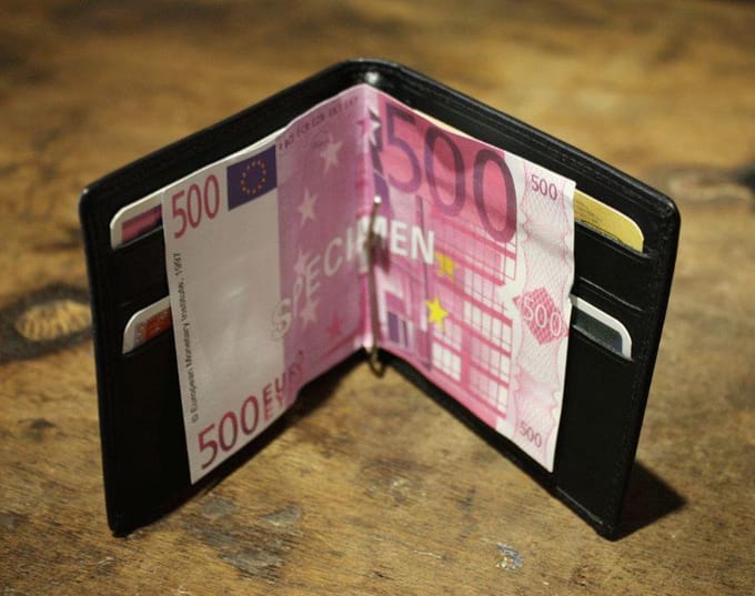 Geld clip / Dollarclip Leer