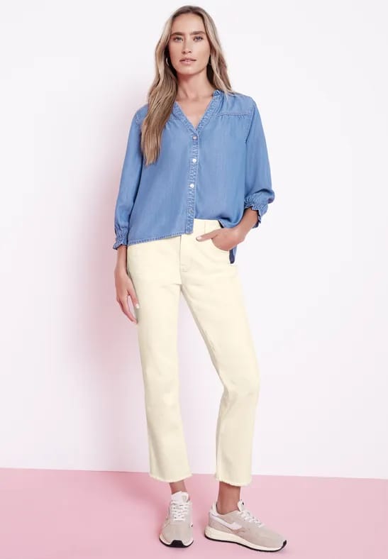Jeans met zoom met franjes