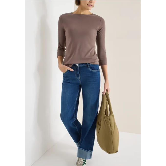 Basic shirt in effen kleur