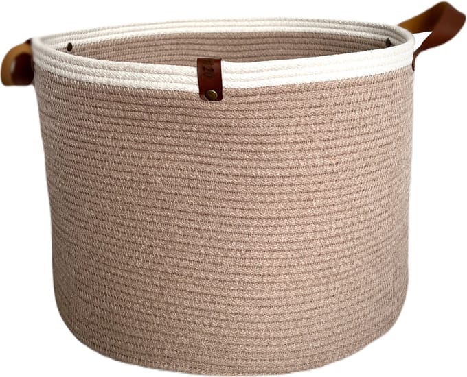 OZ Home - Mand - Beige/Wit - Duurzaam & Functioneel - Voor Opslag en Organisatie