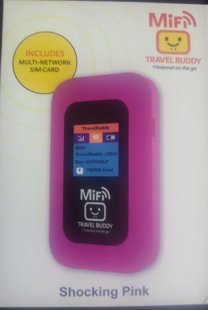 Travel Buddy Mifi Router Pink 3GB EU