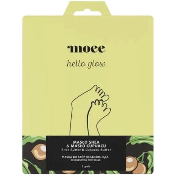 moee Hello Glow Shea Butter &amp; Cupuacu Regenerating Foot Mask 1 st