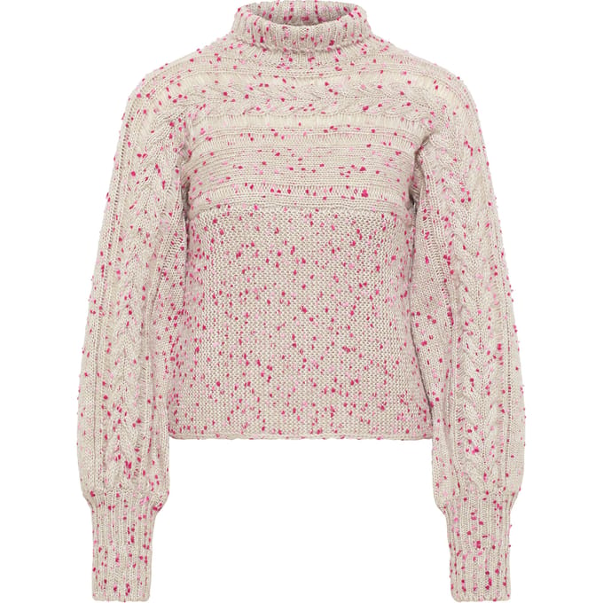 Mymo Gebreide trui Dames grijs/roze