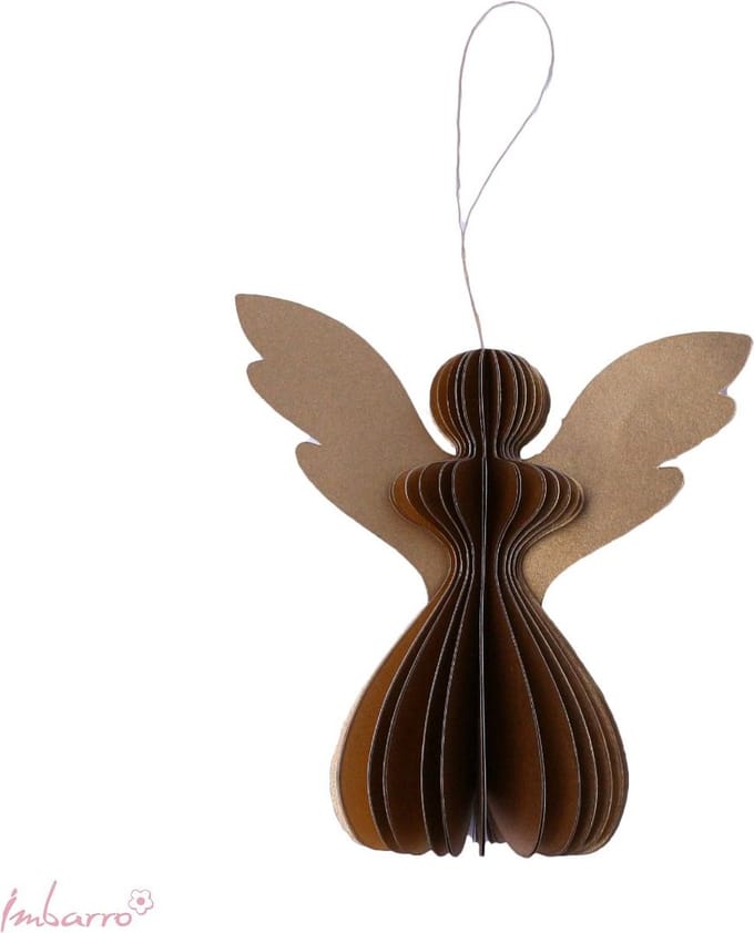 Imbarro - Engel Gabriela - Goud - set/2- papier - 12cm hoog
