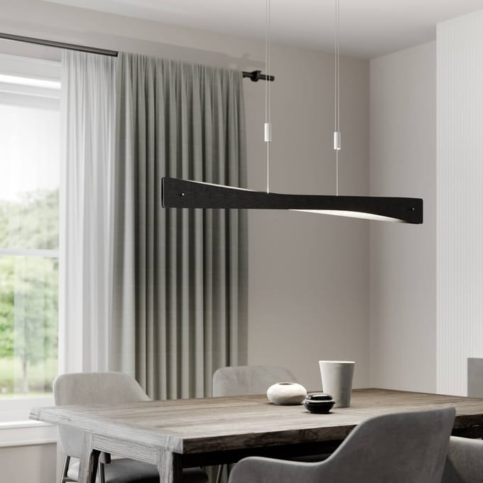 Quitani hanglamp Lian, aluminium/zwart