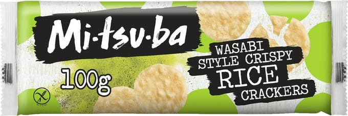 Mitsuba – Wasabi Crispy Rice Crackers – Crackers – Box of 12 x 100 gram