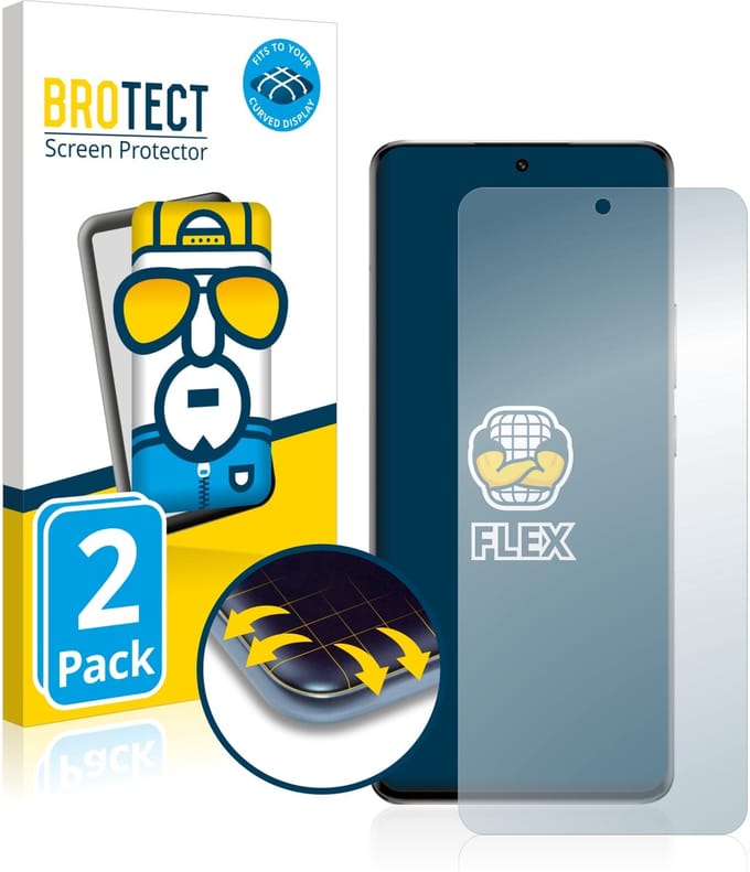 BROTECT - Screenprotector voor Xiaomi 13 Pro - Folie Beschermfolie transparant volledig dekking - 2 Stuks
