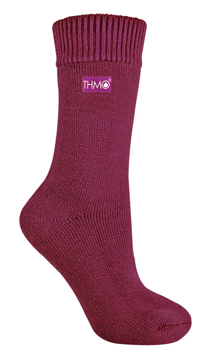 THMO - Set van 3 wintersokken voor dames met comfortbovenkant - Diepe Fuchsia