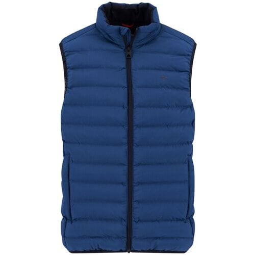 Fynch-Hatton Body-Warmer Lightweight Solid Color Harbor Blue / male