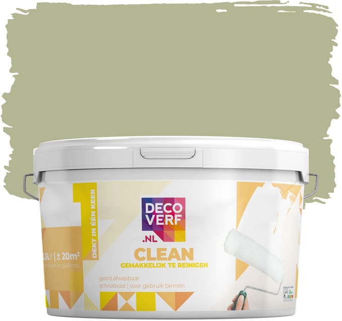 Decoverf clean muurverf lindegroen, 2.5L