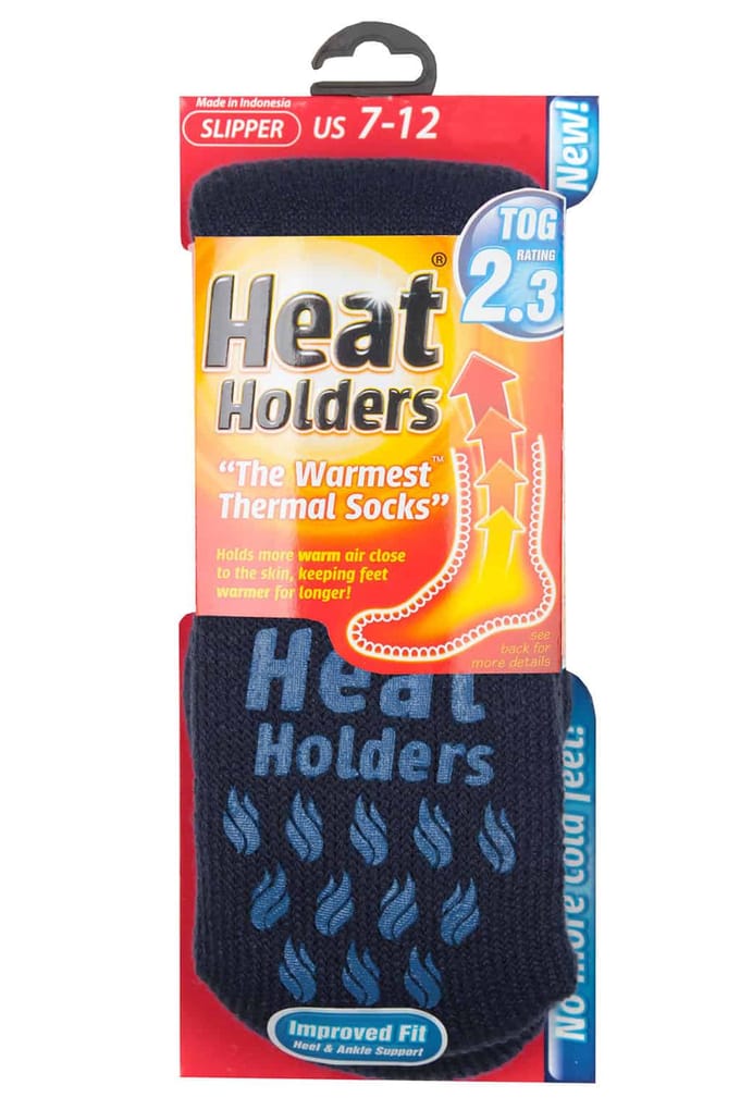 Heat Holders - Thermische pantoffelsokken voor heren - Diepblauw