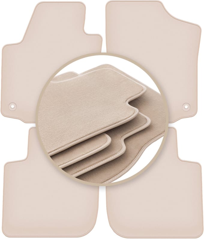 PREMIUM beige vloermatten voor: Seat Toledo IV sedan 2012-