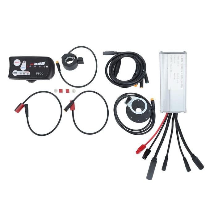 25A 36V 48V 750W Elektrische Fiets Motor Controller Elektrische Fiets Scooter Controller S800 Display Kit voor JN black
