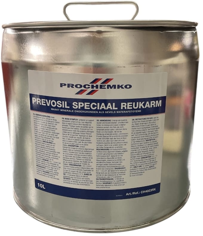 Mathys Prevosil Speciaal reukarm - Hydrofobeer middel voor minerale bouwstoffen - 10 L - kleurloos