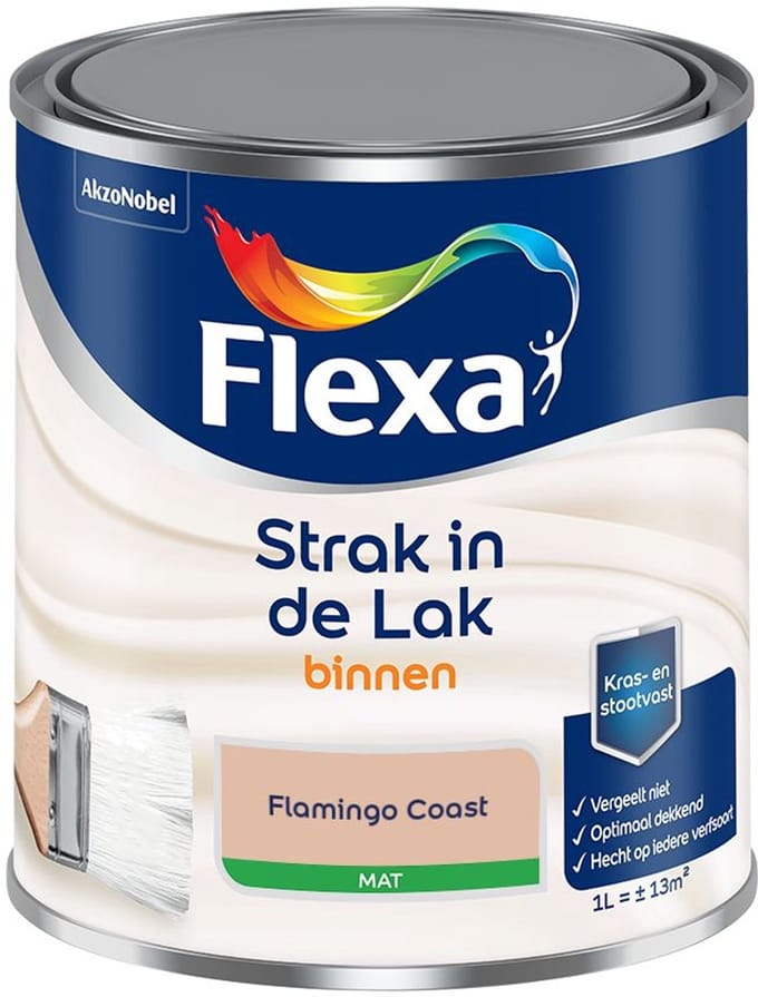 Flexa - Strak In De Lak Binnenlak Mat - Flamingo Coast - Mengverf - 1 L